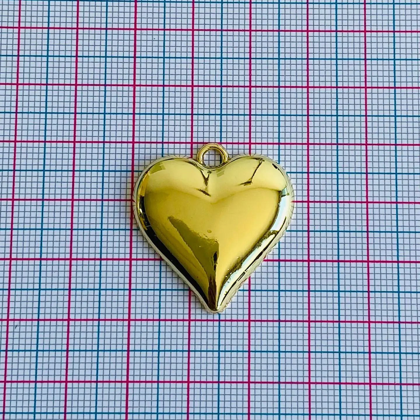 Dije de Corazón Liso Dorado • Cover Gold • 27x30 mm 2