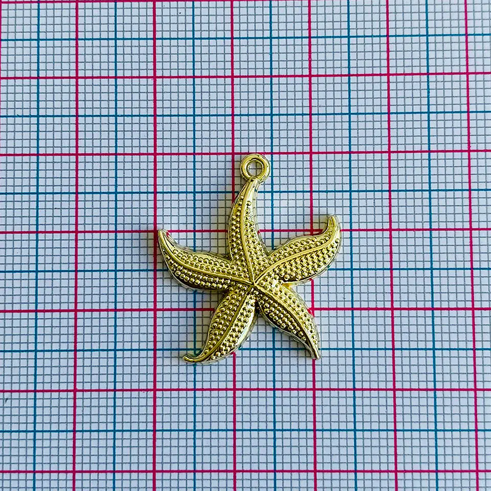 Dije Estrella de Mar Texturizada • Cover Gold • 22x26 mm 2