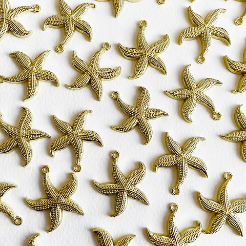 Dije Estrella de Mar Texturizada • Cover Gold • 22x26 mm