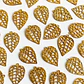 Dije Hoja Calada • Baño de Oro • 20x27 mm      - thumbnail 1