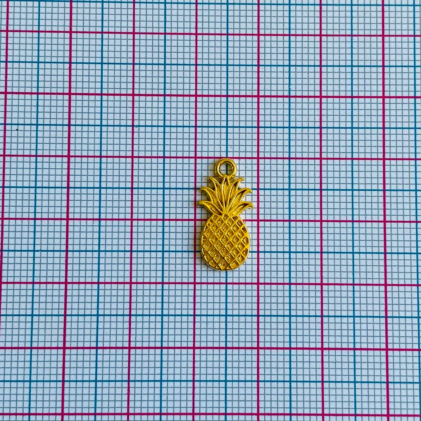 Dije Piña Tropical • Baño de Oro • 10x18 mm 2