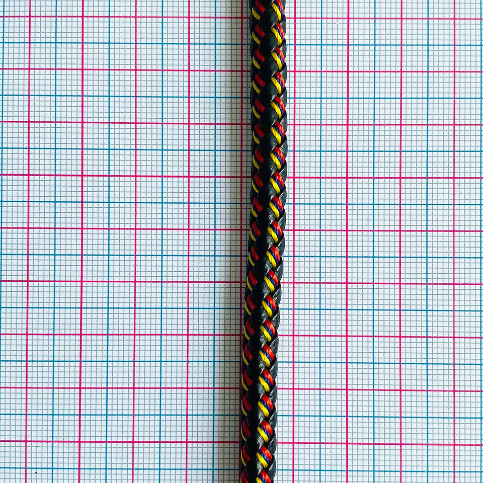 Cuero Trenzado Redondo Tricolor • 6 mm 2