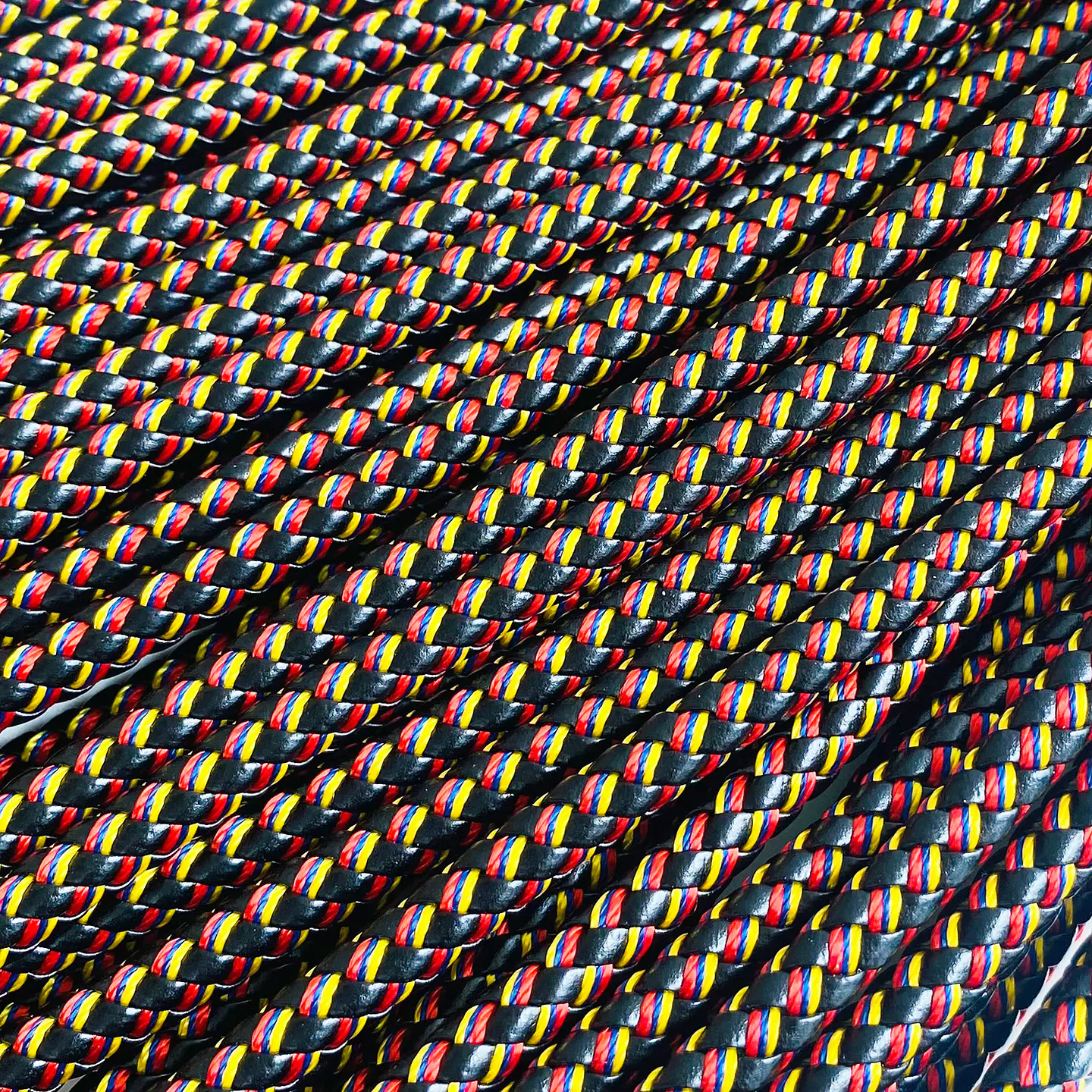 Cuero Trenzado Redondo Tricolor • 6 mm 1