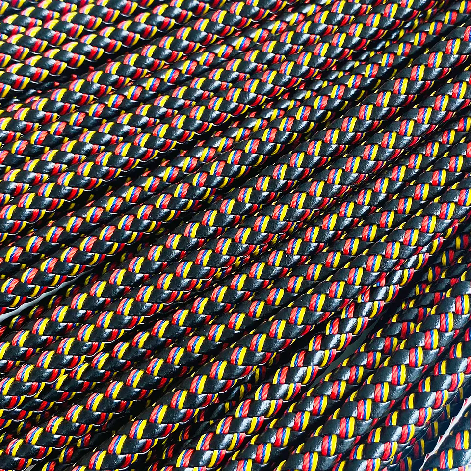 Cuero Trenzado Redondo Tricolor • 6 mm 1