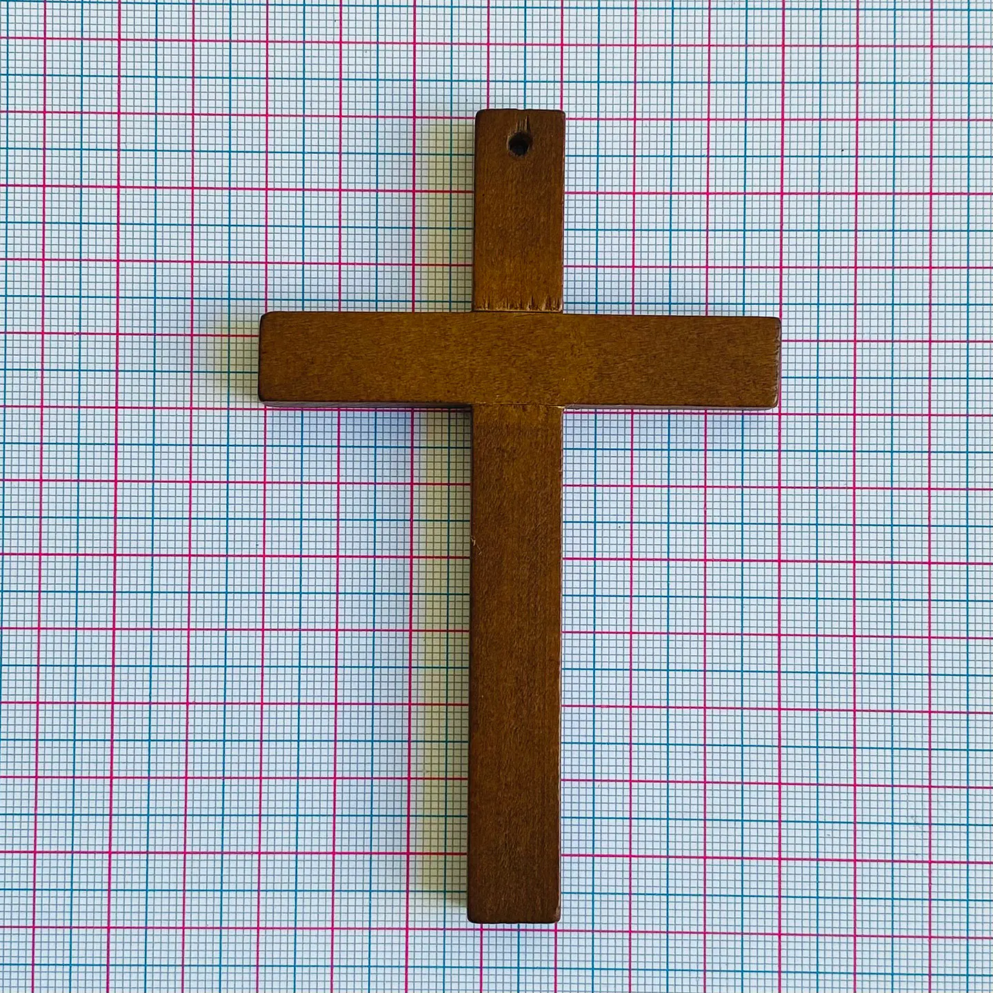 Dije Cruz Grande Miel • Madera • 70x110 mm 2