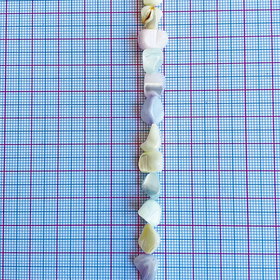 Cuentas Irregulares Pasteles • Nácar • 8x8 mm 2