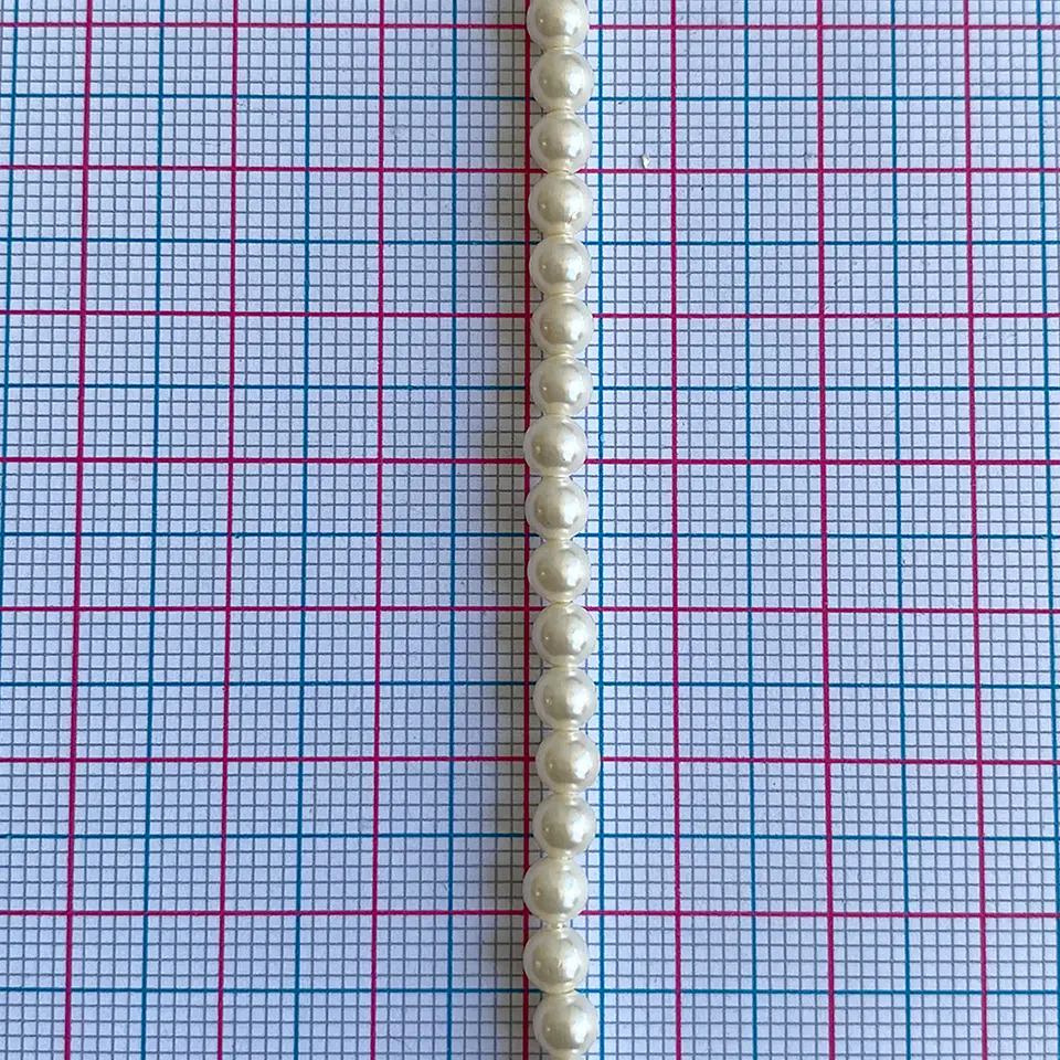 Separador Bola Beige Fuerte • Perla Shell • 4 mm 2