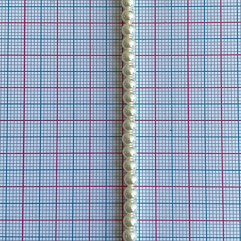 Separador Bola Beige Marfil • Perla Shell • 4 mm
