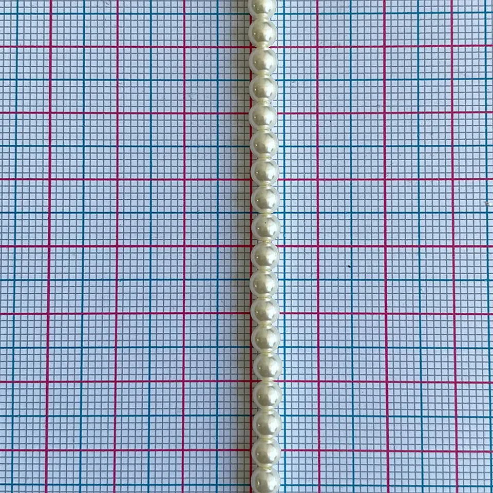 Separador Bola Beige Marfil • Perla Shell • 4 mm 2