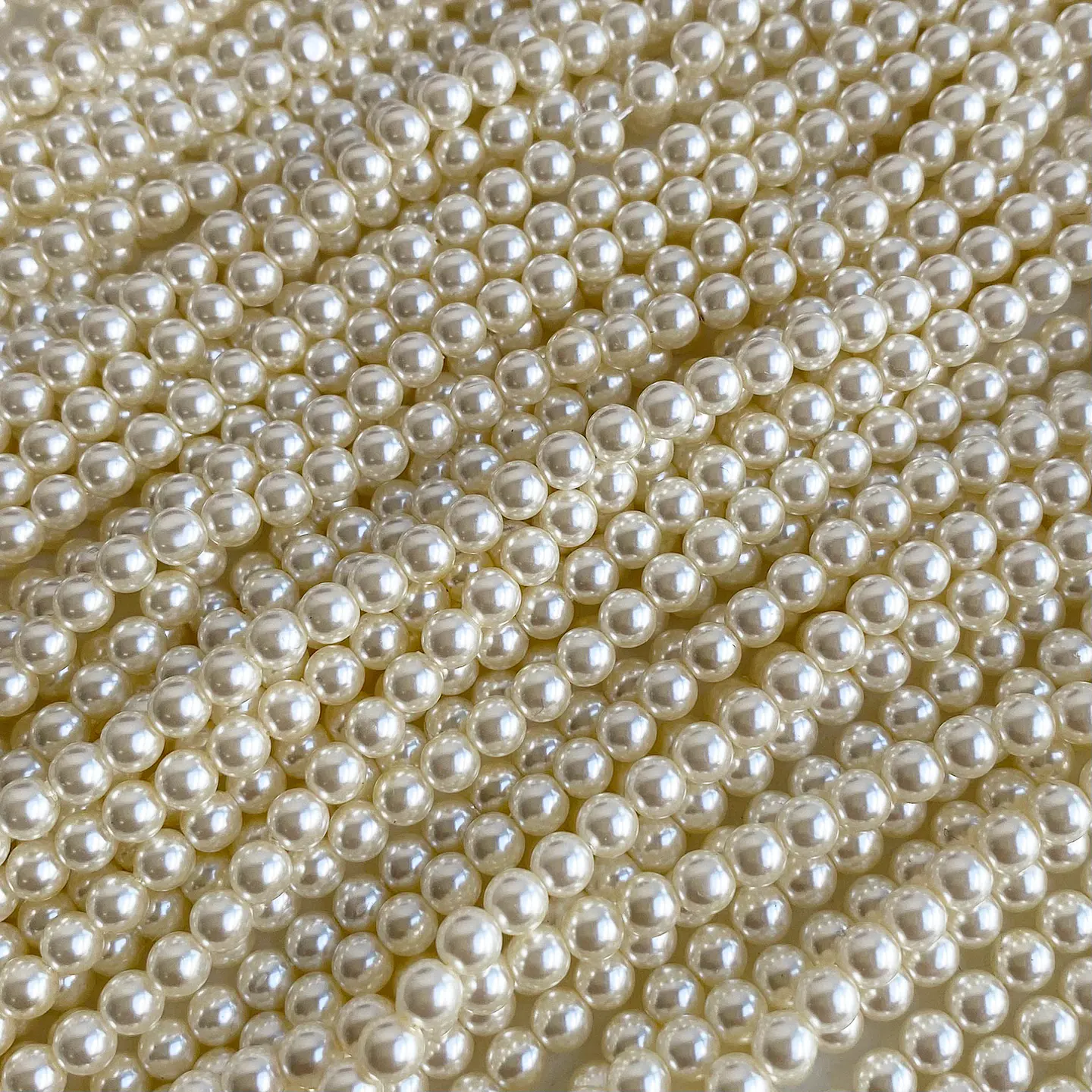 Separador Bola Beige Marfil • Perla Shell • 4 mm 1