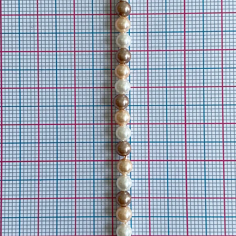 Separador Bola Combinada Nude • Perla Shell • 4 mm