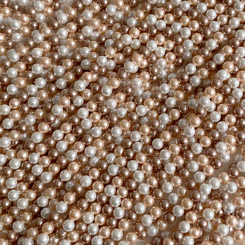 Separador Bola Combinada Nude • Perla Shell • 4 mm