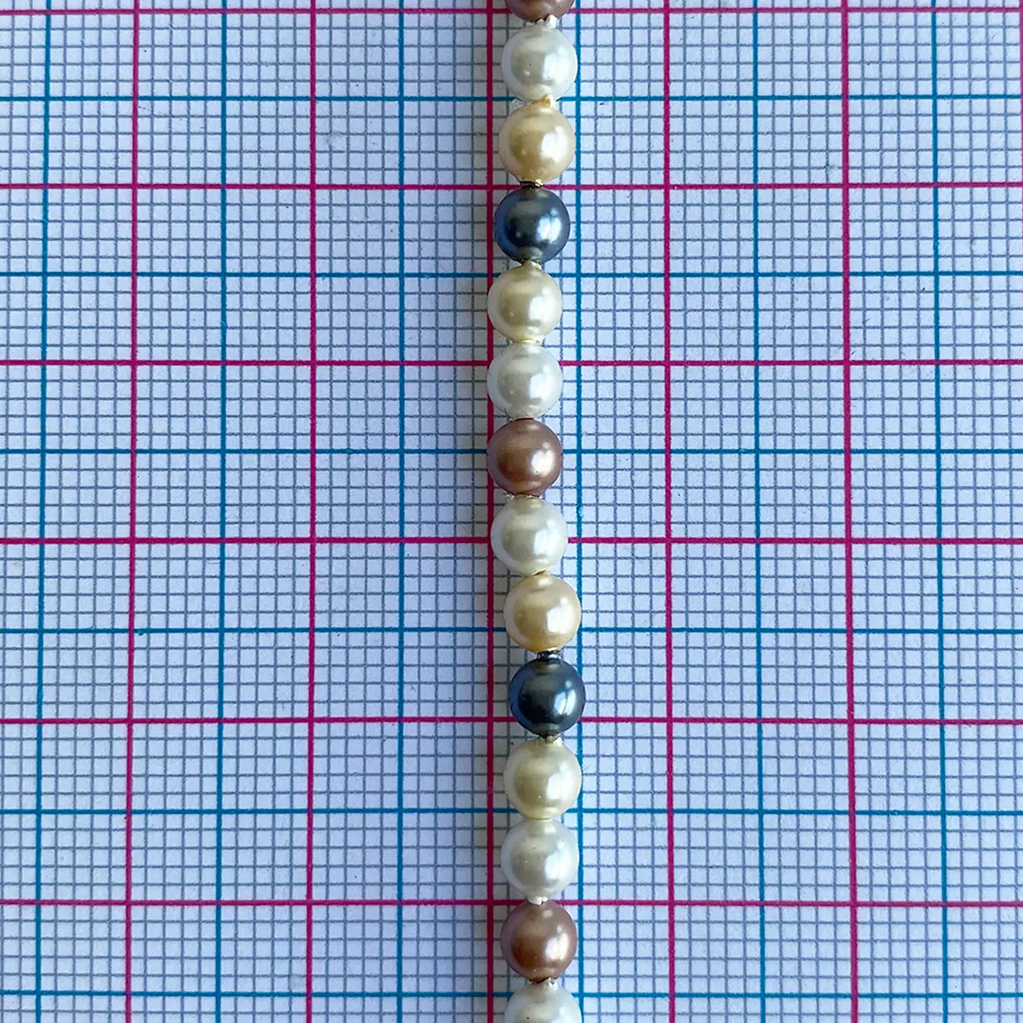 Separador Bola Combinada Nude Oscuro • Perla Shell • 4 mm 2