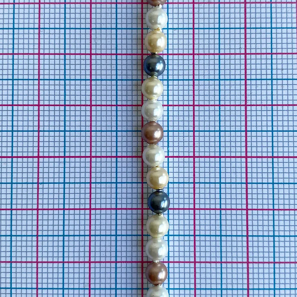 Separador Bola Combinada Nude Oscuro • Perla Shell • 4 mm 2