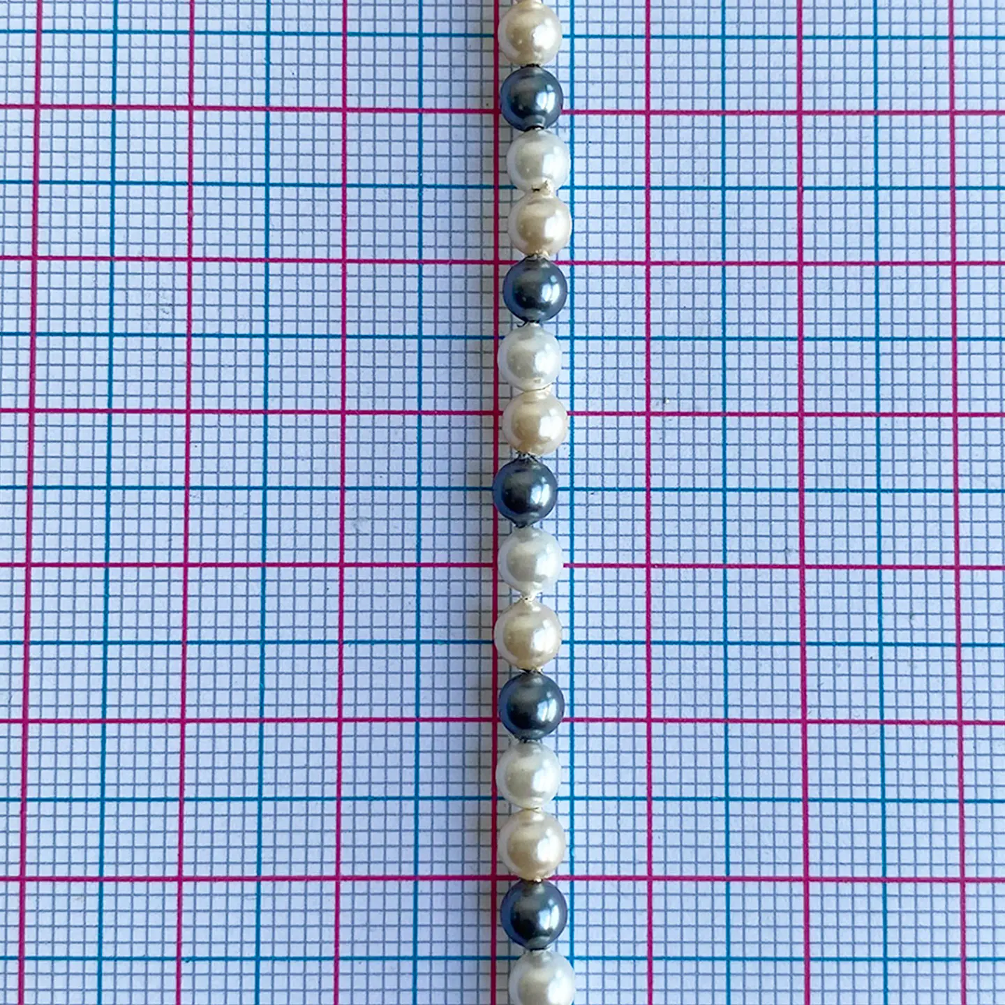 Separador Bola Combinada Nude / Gris • Perla Shell • 4 mm 2