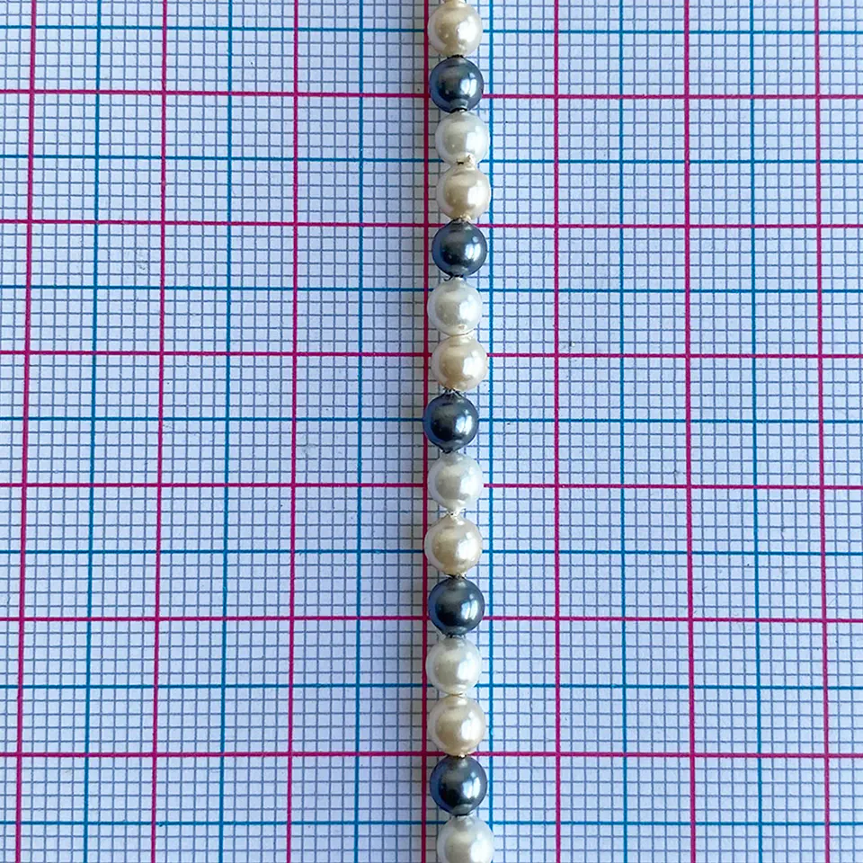 Separador Bola Combinada Nude / Gris • Perla Shell • 4 mm 2