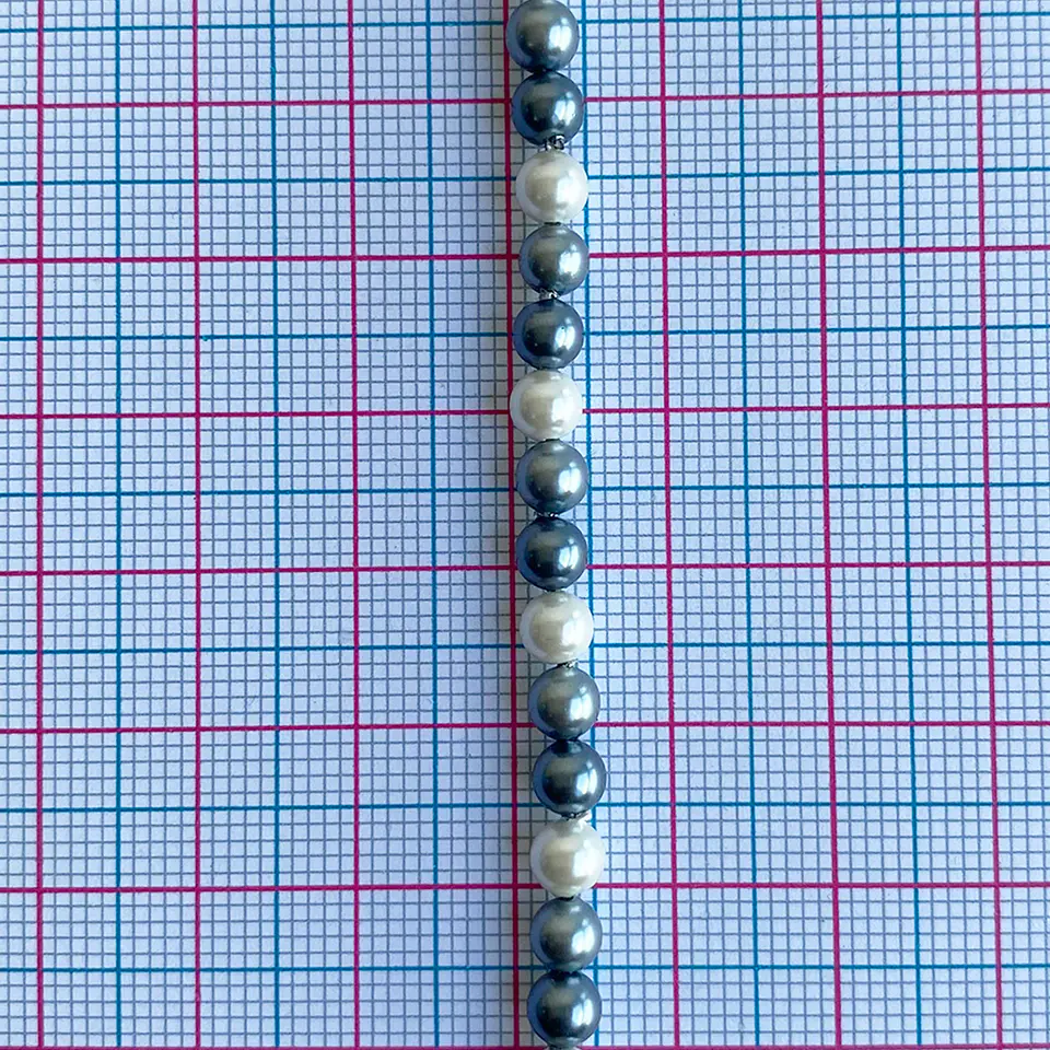 Separador Bola Combinada Grises • Perla Shell • 4 mm 2