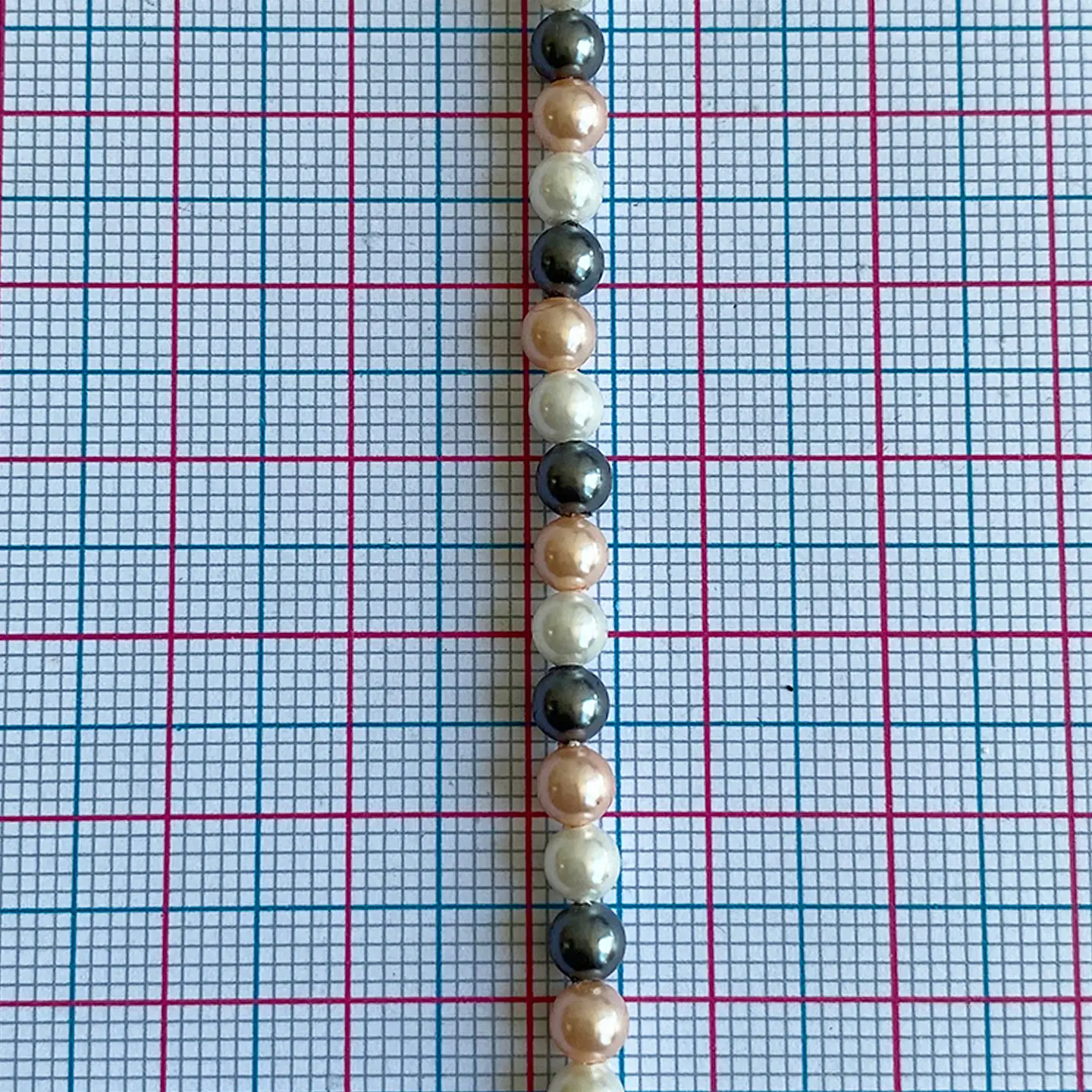 Separador Bola Combinada Mandarina / Gris • Perla Shell • 4 mm 2
