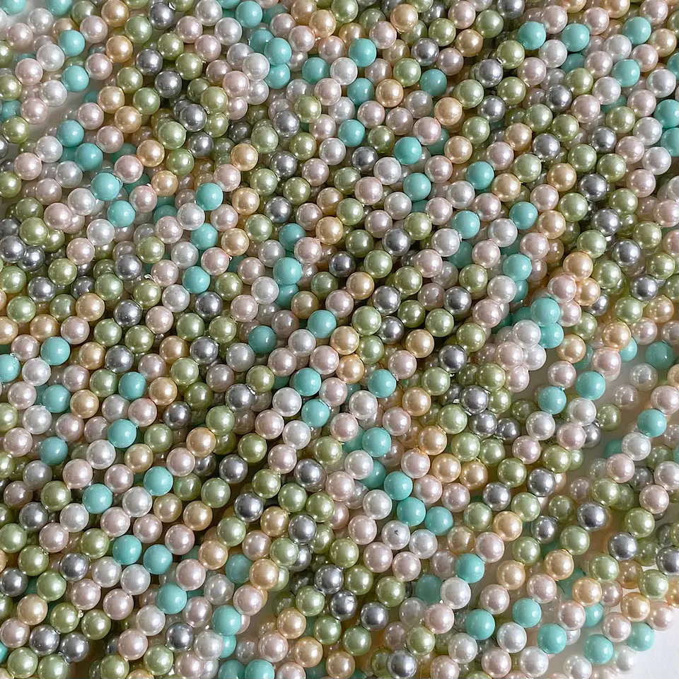 Separador Bola Combinada Verdes • Perla Shell • 4 mm 1
