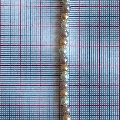 Separador Bola Combinada Rosados • Perla Shell • 4 mm