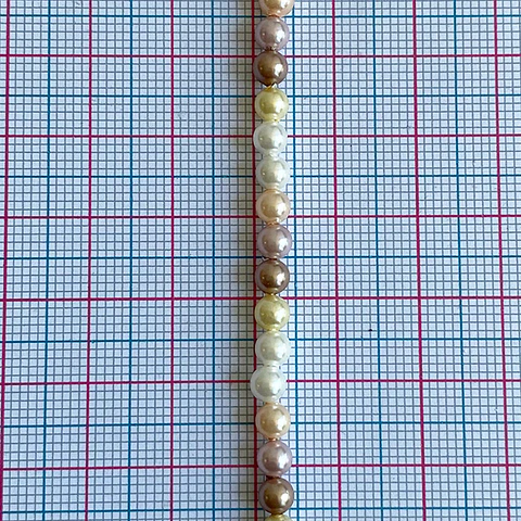 Separador Bola Combinada Cafe / Amarillo • Perla Shell • 4 mm