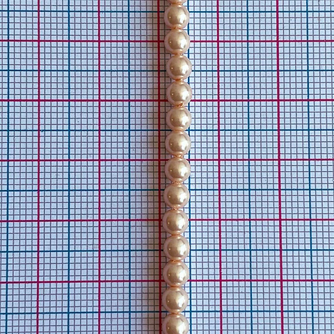 Separador Bola Salmón • Perla Shell • 4 mm