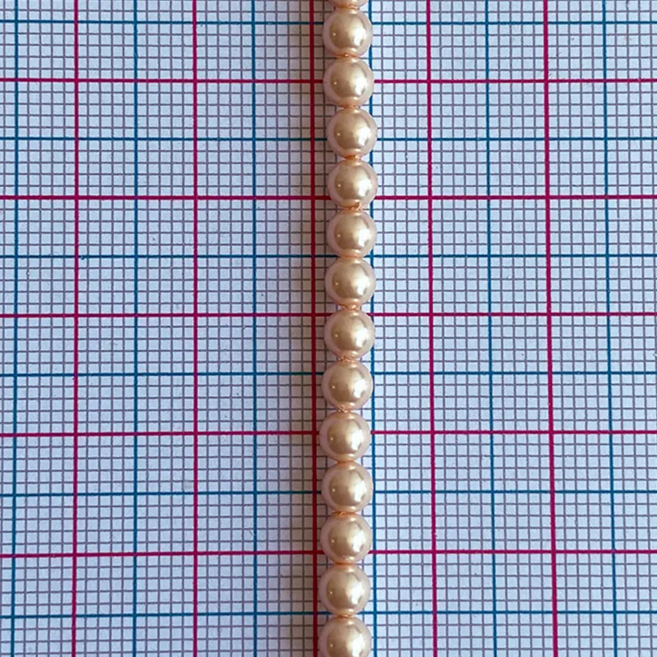 Separador Bola Salmón • Perla Shell • 4 mm 2