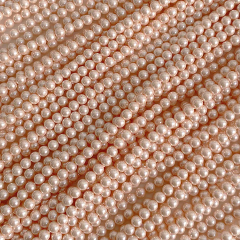 Separador Bola Salmón • Perla Shell • 4 mm