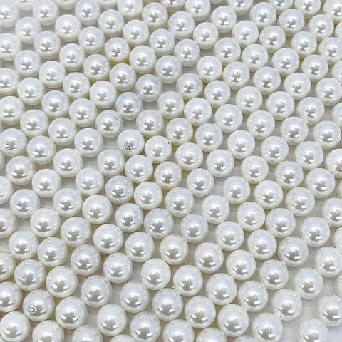 Separador Bola Blanca • Perla Shell • 6 mm