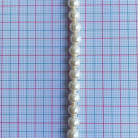 Separador Bola Beige Fuerte • Perla Shell • 6 mm
