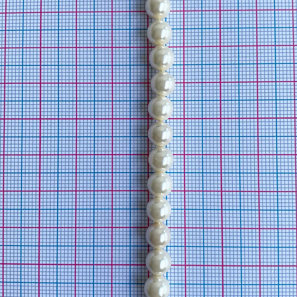 Separador Bola Beige Fuerte • Perla Shell • 6 mm 2