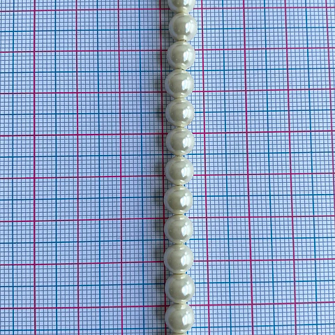 Separador Bola Beige Oscuro • Perla Shell • 6 mm