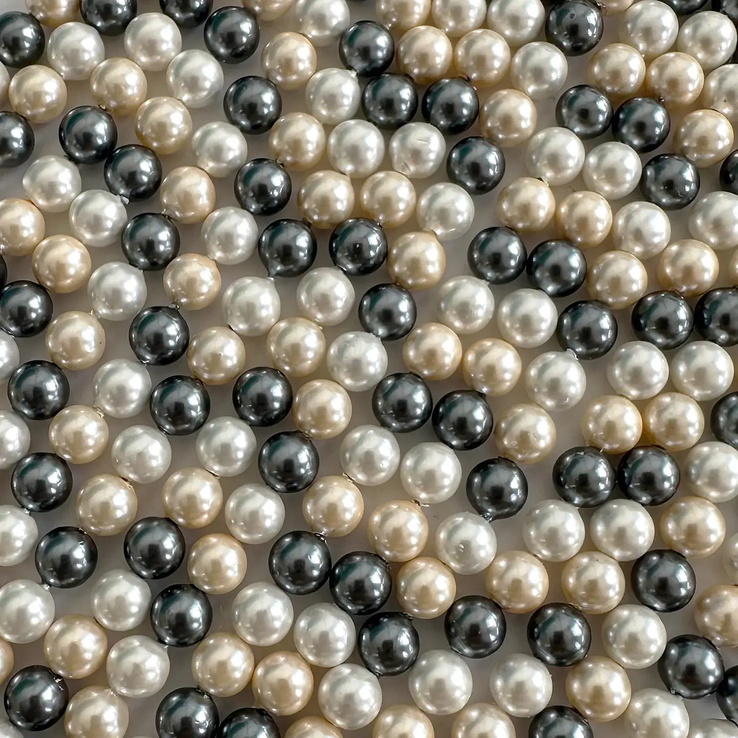 Separador Bola Combinada Nude / Gris • Perla Shell • 6 mm 1