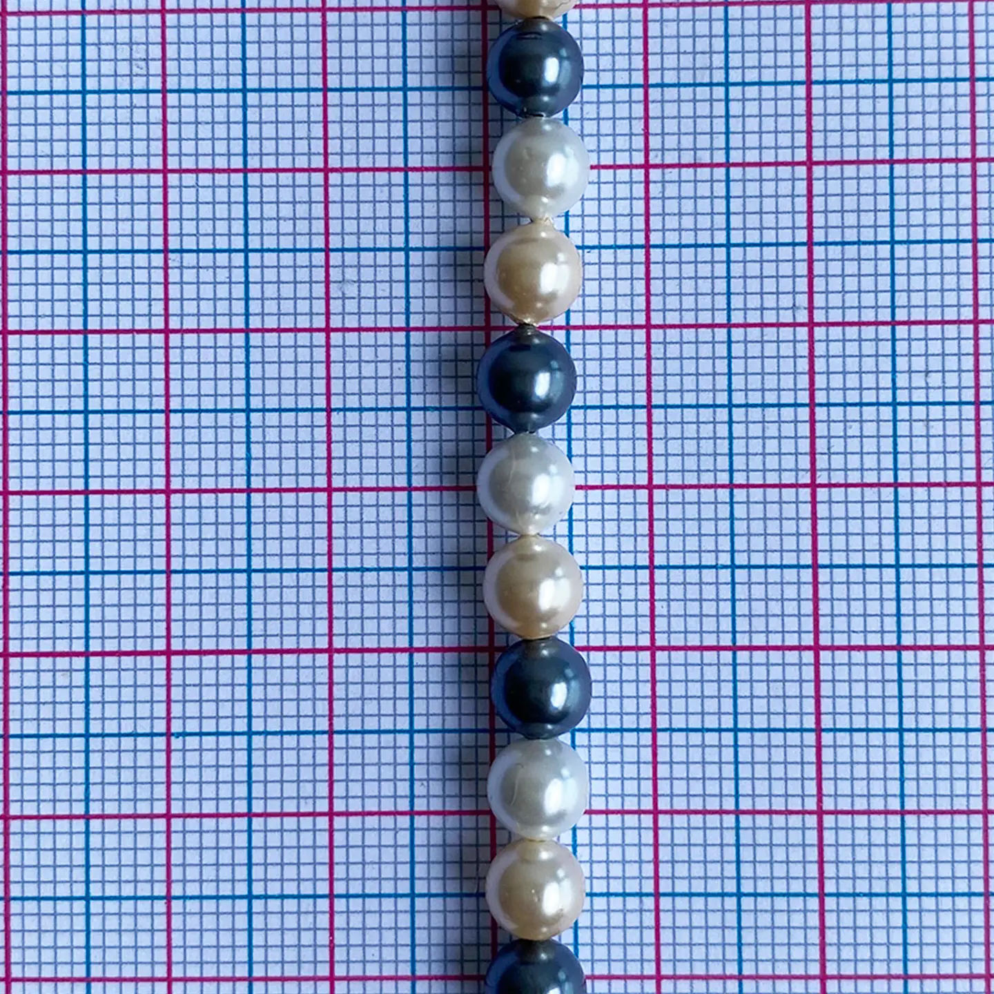 Separador Bola Combinada Nude / Gris • Perla Shell • 6 mm 2