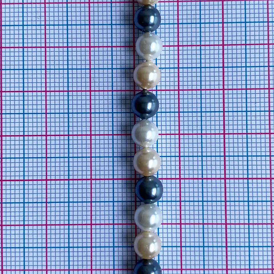 Separador Bola Combinada Nude / Gris • Perla Shell • 6 mm 2