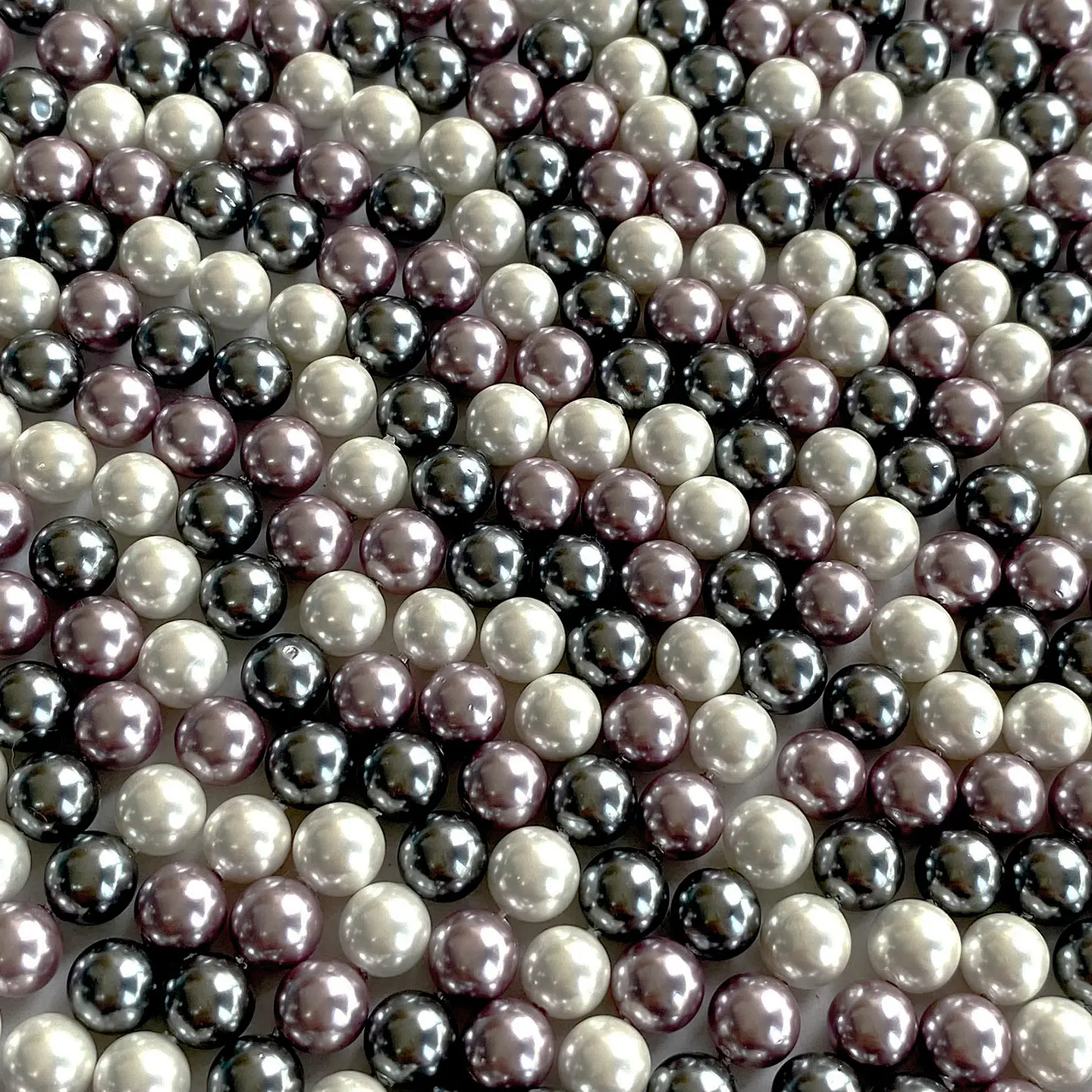 Separador Bola Combinada Grises / Morados • Perla Shell • 6 mm 1