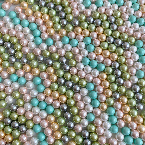 Separador Bola Combinada Verdes • Perla Shell • 6 mm