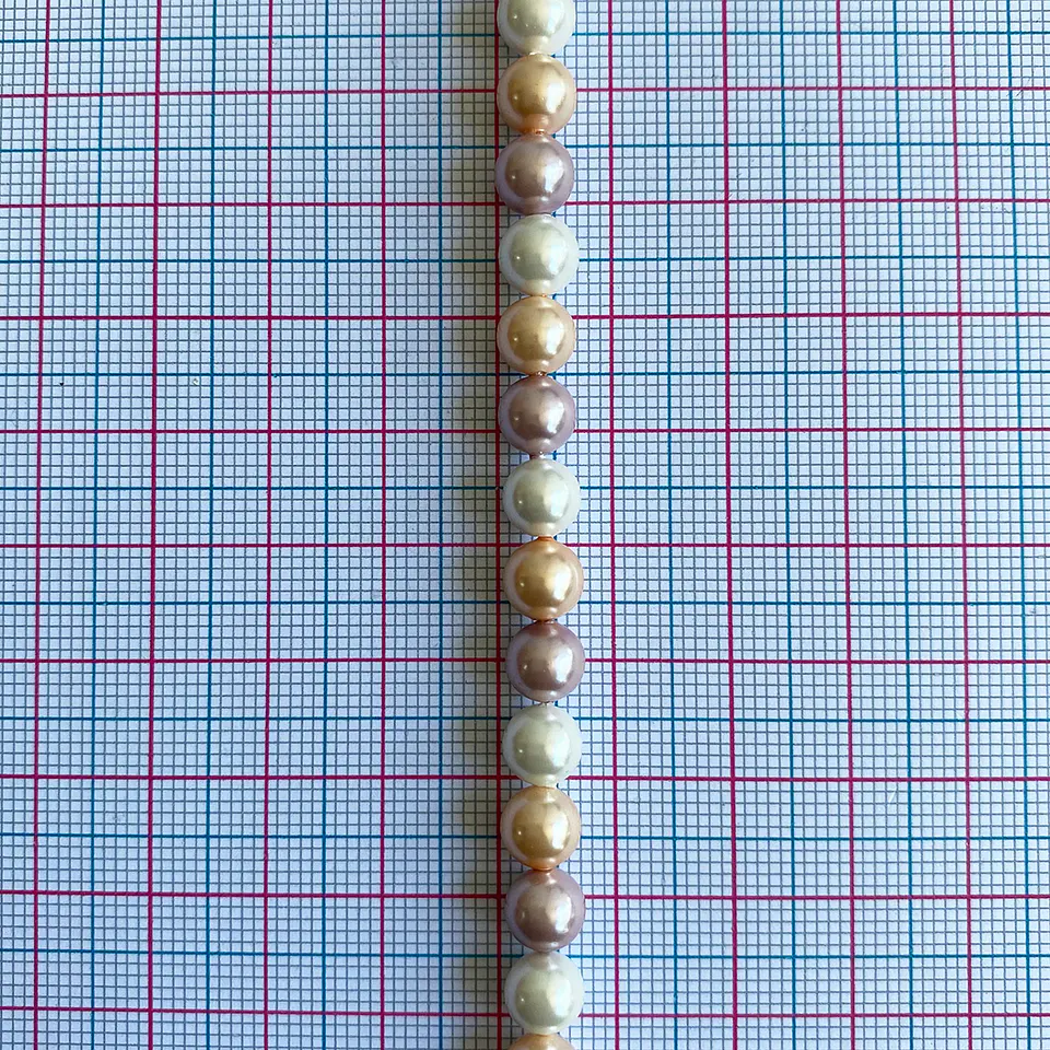 Separador Bola Combinada Rosados • Perla Shell • 6 mm 2