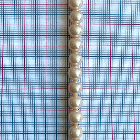 Separador Bola Salmón • Perla Shell • 6 mm