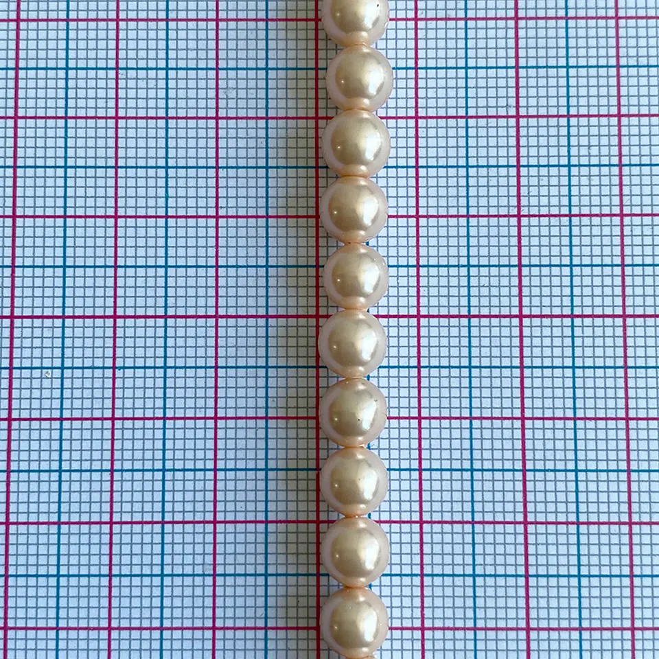 Separador Bola Salmón • Perla Shell • 6 mm 2
