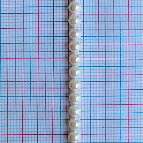 Separador Bola Beige • Perla Shell • 8 mm