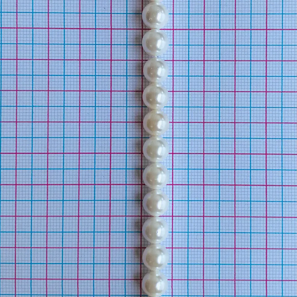Separador Bola Beige • Perla Shell • 8 mm 2