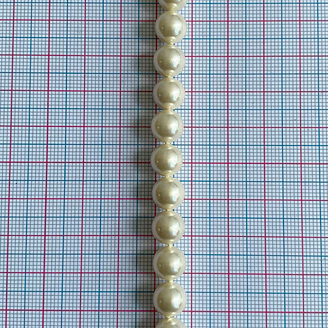 Separador Bola Beige Marfil • Perla Shell • 8 mm