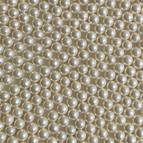 Separador Bola Beige Marfil • Perla Shell • 8 mm