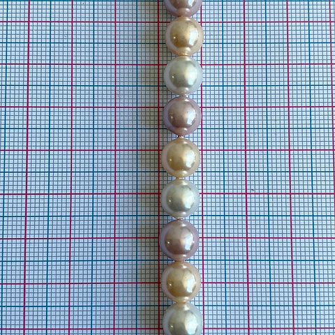 Separador Bola Combinada Rosados • Perla Shell • 8 mm