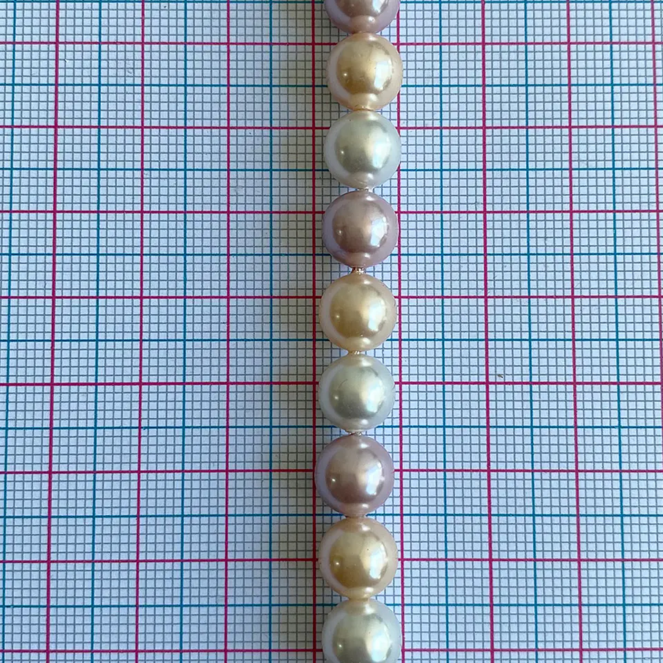 Separador Bola Combinada Rosados • Perla Shell • 8 mm 2