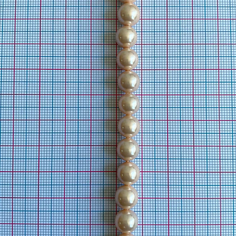 Separador Bola Salmón • Perla Shell • 8 mm