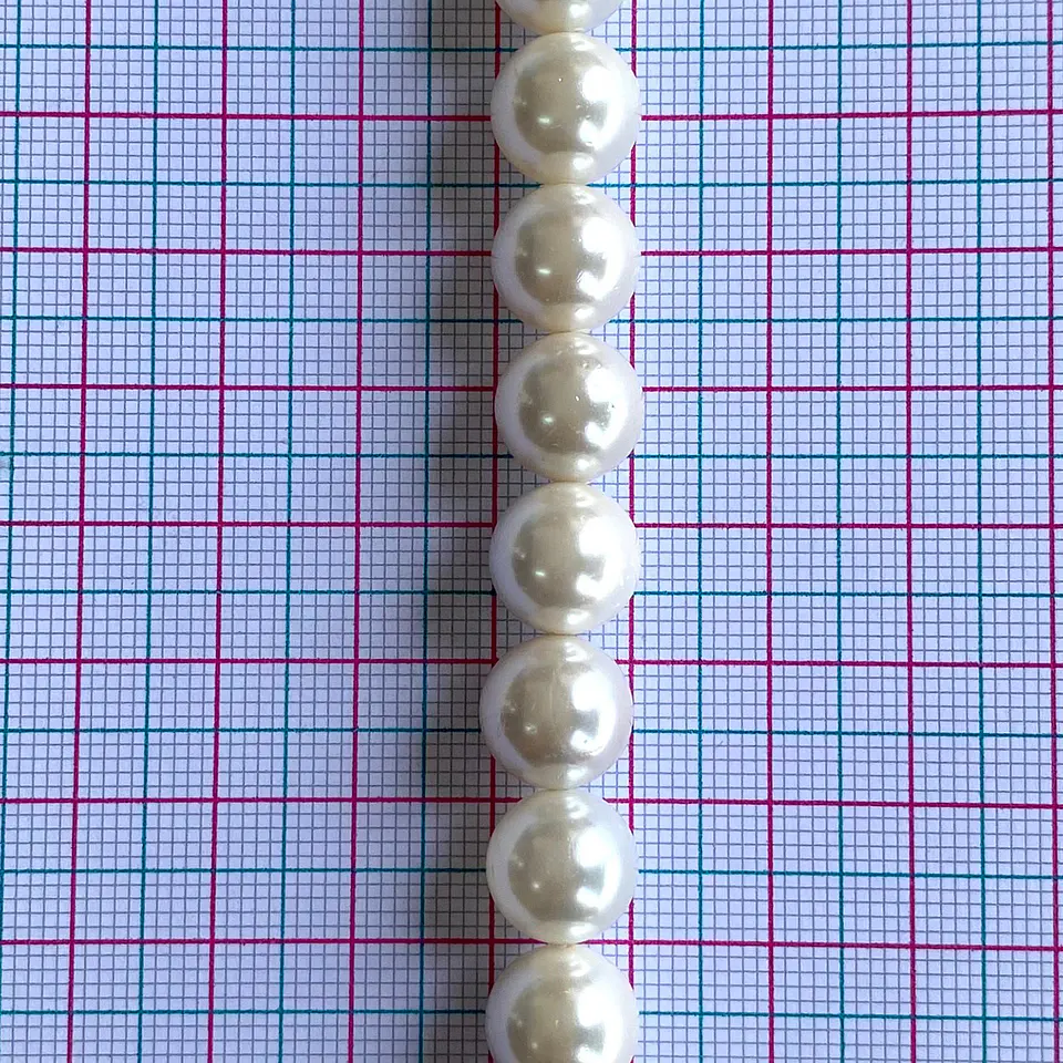 Separador Bola Beige • Perla Shell • 10 mm 2
