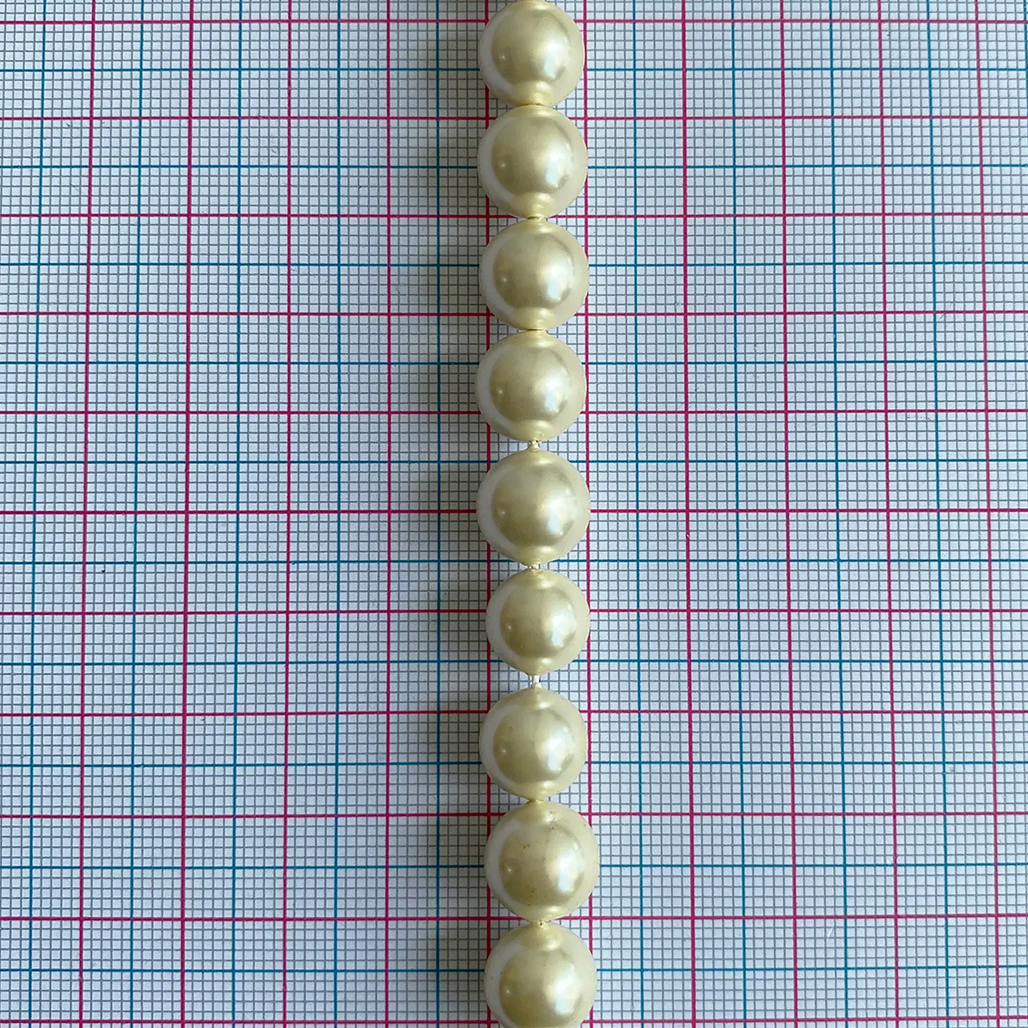 Separador Bola Crema Perlado • Perla Shell • 10 mm 2