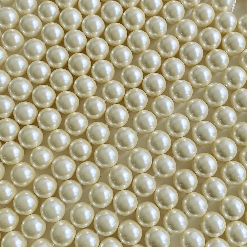 Separador Bola Crema Perlado • Perla Shell • 10 mm 1